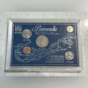 1970 BERMUDA - MINT BU UNC SET (5) - 1, 5, 10, 25, 50 CENT - FIRST DECIMAL ISSUE